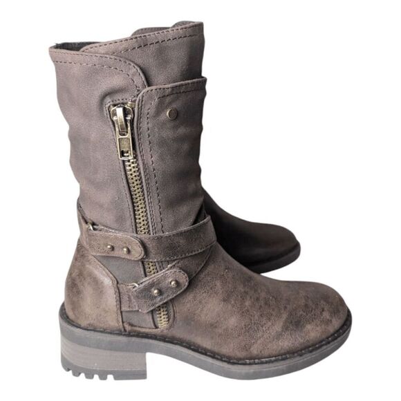 NWOB CARLOS BY CARLOS SANTANA Sawyer Brown Leather Mid Calf Boot Size 5.5 - Picture 3 of 8